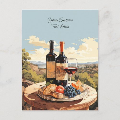 Custom Text Wine Lovers Postcard