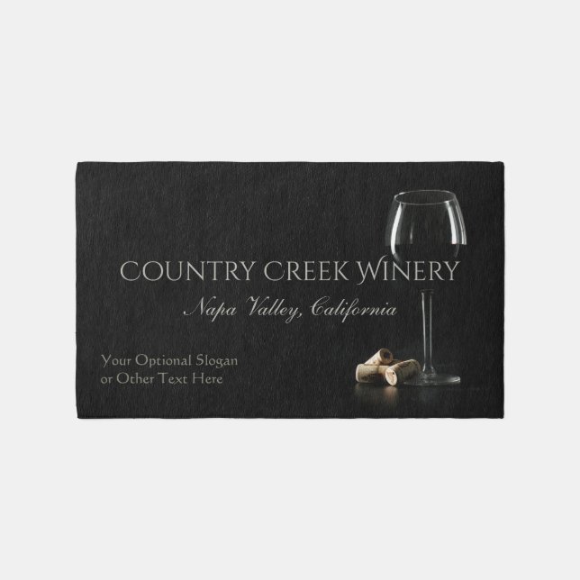Custom Text Winery / Bartender Rug (Front)