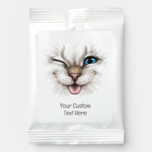 Custom Text Winking Cat Margarita Drink Mix