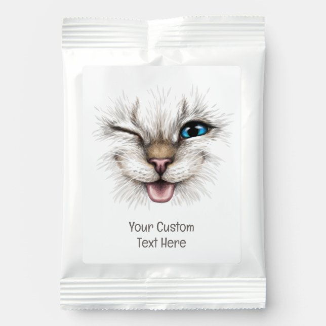 Custom Text Winking Cat Margarita Drink Mix (Front)