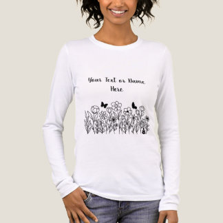 Custom Text with Flowers Tri-Blend Shirt