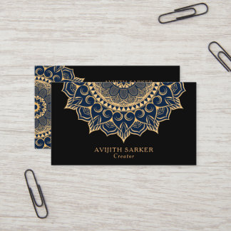 Custom Text with luxury mandala Business Card