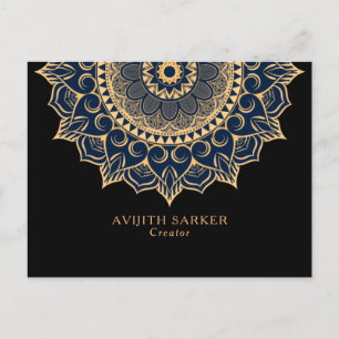 Custom Text with luxury mandala postcard