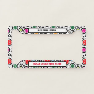 Custom text with Pickleballs License Plate Frame