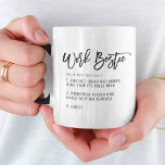 Custom Text Work Bestie Fun CoWorker Colleague Mug<br><div class="desc">Suprise your work bestie with this fun totally customizable coffee mug with a unique and personable definition of your office husband or office wife. Great gift for that special person who makes your job bearable! Include her/his custom name in the description!</div>