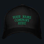 Custom Text Your Name Hat Embroidered Baseball Cap<br><div class="desc">Choose Colors and Fonts - Design Your Own Personalized Hats example with Your Colors and Font Branded Promotional Embroidered Baseball Caps template with Custom Text ( Choose Hat Style ) - Add Your Text - Name - Company / Number / Letter / Slogan - Tagline / or Website , Phone...</div>