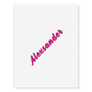 Custom Text Your Name Temporary Tattoos Template