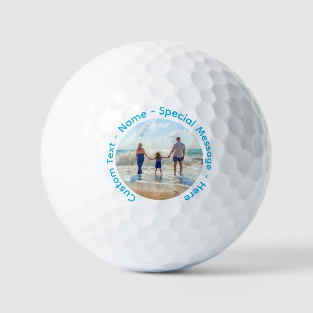 Custom Text Your Photo Golf Balls Personalized (Front)