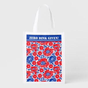 Custom text Zero Dink Given Pickleball Grocery Bag