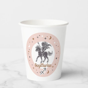 Custom Text Zodiac Sign Sagittarius Paper Cups