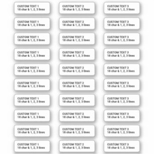 Custom texts template 1.25 x 0.3125" 30 stickers