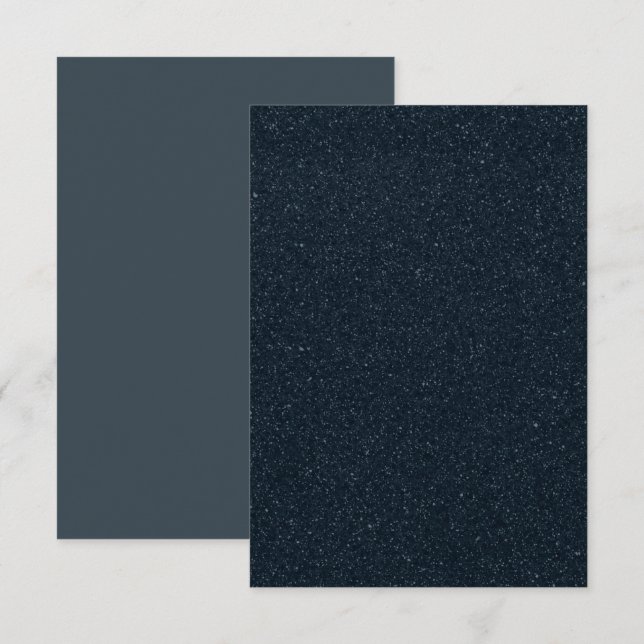 Custom Textured Charcoal RSVP – Matte Sparkle Card (Front/Back)
