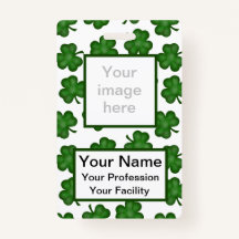 Custom Textured Shamrocks Badge