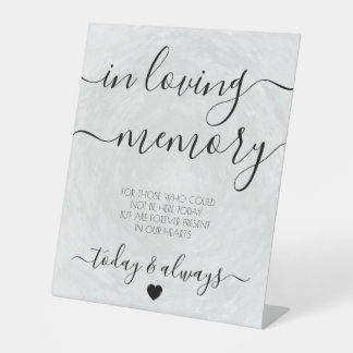 Custom Texturized Calligraphy Memorial Pedestal Sign