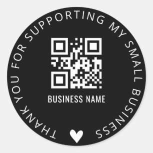 Custom Thank You and QR Code Business Sticker