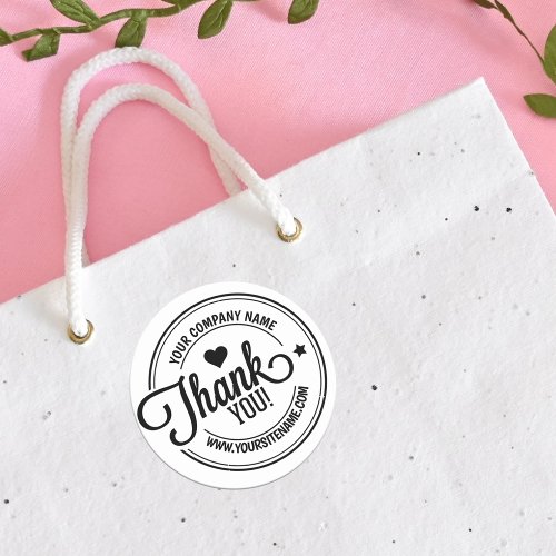 Custom Thank You Badge  Classic Round Sticker