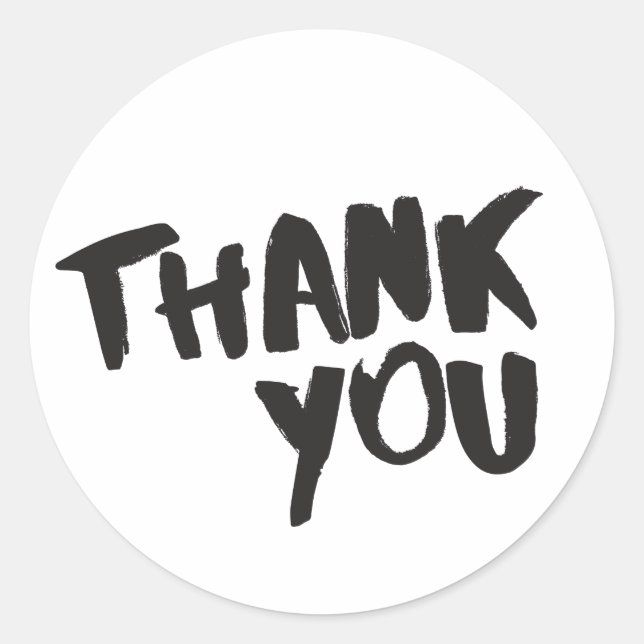 Custom THANK YOU Bold Brush Sticker (Front)