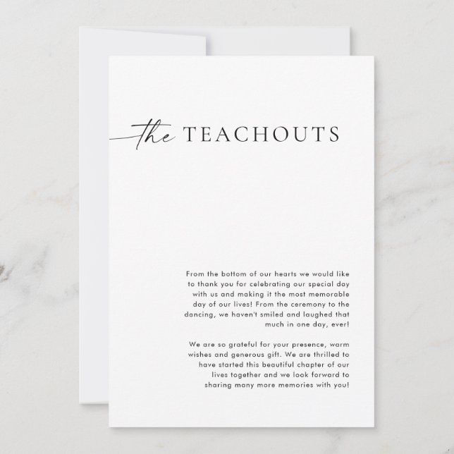 Custom Thank You Card (Back)