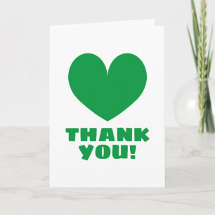 Custom thank you cards with big heart icon