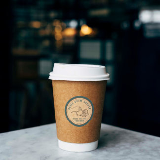 Custom Thank you Coffee Business Startup Classic Round Sticker