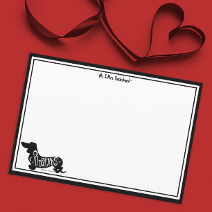 Custom Thank You Dachshund Cute Dog Note Card