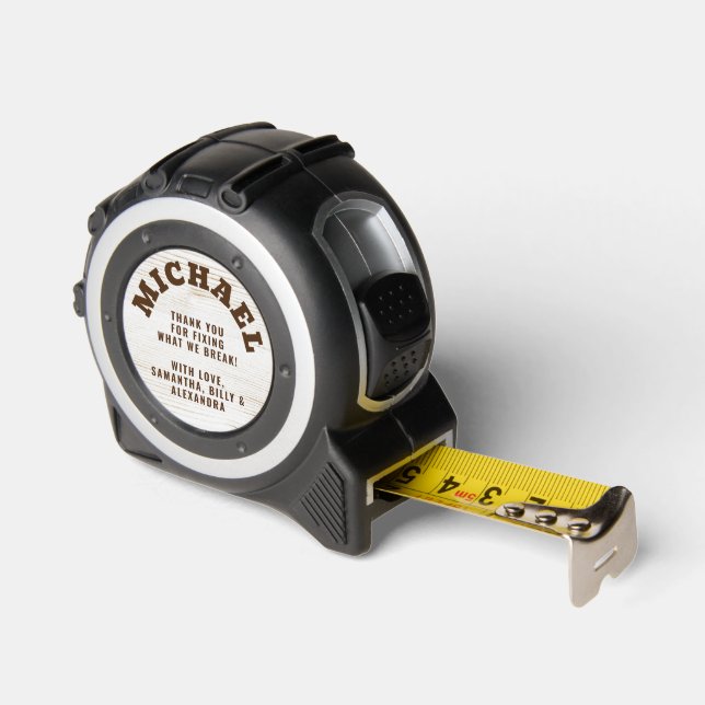Custom Thank You Dad Father's Day Family Tape Measure (Angle)