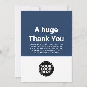 Custom Thank You Employee Appreciation Card