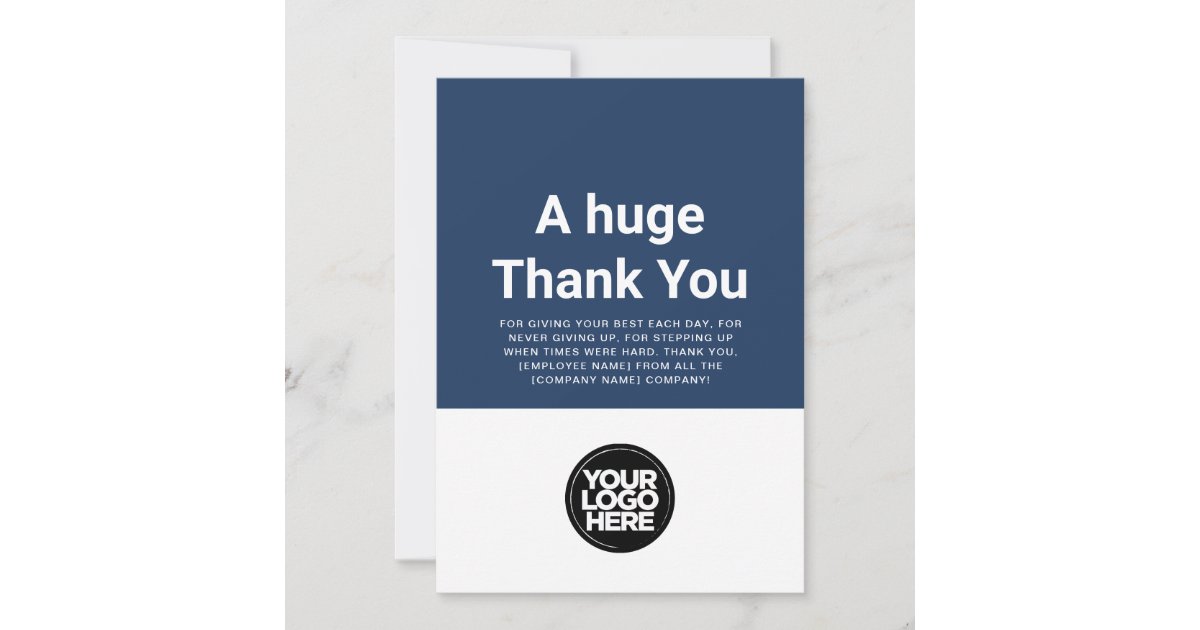 Custom Thank You Employee Appreciation Card | Zazzle