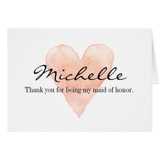 Awesome 44 Thank You Maid Of Honour Card
