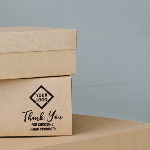 Custom Thank You for Choosing Vegan Products  Rubber Stamp
