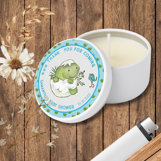 Custom Thank You for Coming Dino Baby Shower Mini Candle Favors (Custom Thank You for Coming Dino Baby Shower Mini Candle Favors)