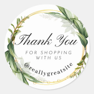 Custom Thank You For Shopping with us - Business Classic Round Sticker