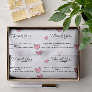 Custom Thank You Gift Business or Wedding Favors Tissue Paper