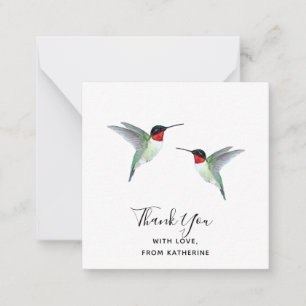 Custom Thank You Hummingbird Note Card