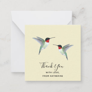 Custom Thank You Hummingbird Note Card