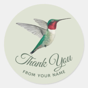 Custom Thank You Hummingbird Sticker