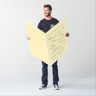 Custom "Thank You" International Green Yellow Huge Card