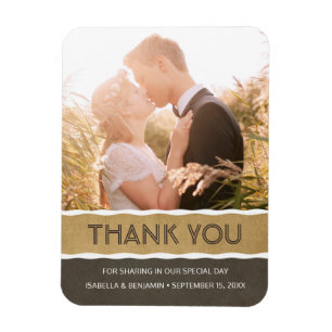 Custom Thank You Magnet Fridge Wedding Photo