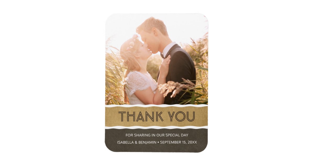 Custom Thank You Fridge Wedding Photo Zazzle
