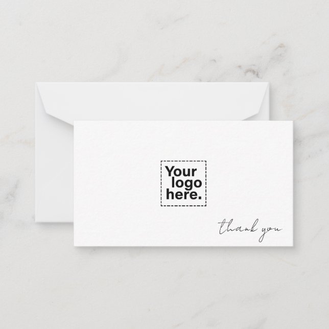 Custom Thank You Modern Business Promotional  Note Card (Front)