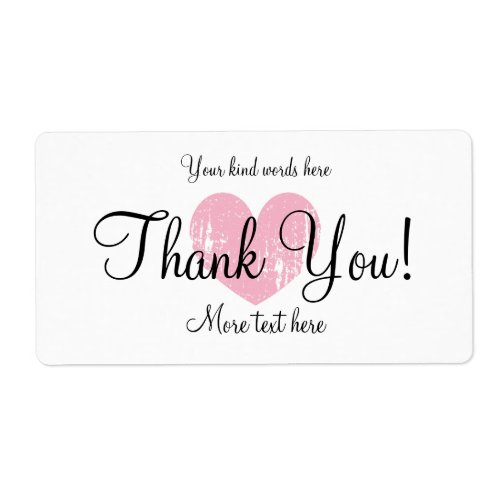 Custom thank you party favor water bottle labels
