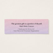 Custom Thank You Photo Bookmark w/Emerson Quote (Back)