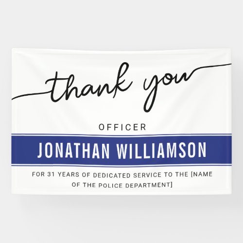 Custom Thank You Police Officer Retirement