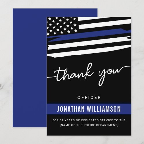 Custom Thank You Police Officer Retirement Gift