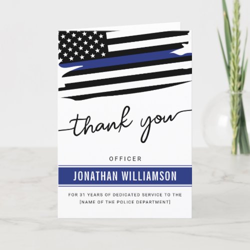 Custom Thank You Police Officer Retirement Gift