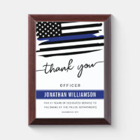 Custom Thank You Police Officer Retirement Gift