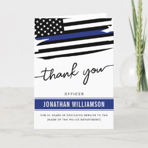Custom Thank You Police Officer Retirement Gift Card