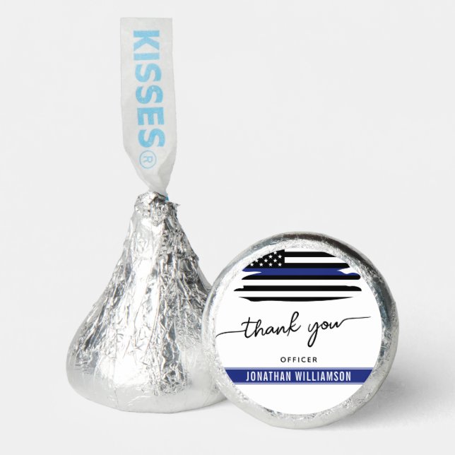 Custom Thank You Police Officer Retirement Gift Hershey®'s Kisses® (Front)