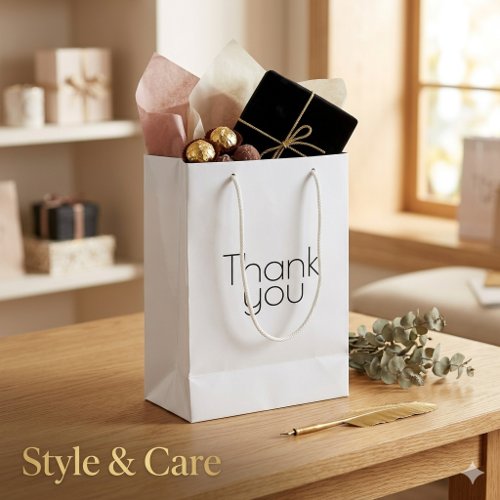 Custom Thank You Small Gift Bag Personalized Style