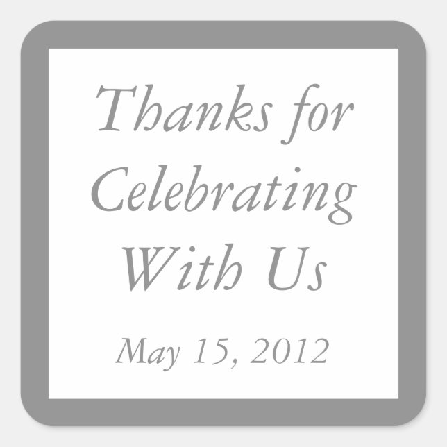 Custom Thank You Stickers and Favor Labels (Front)